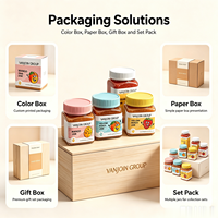 Pot en plastique carré vide de qualité supérieure de 180 ml, 250 ml, 360 ml pour confiture, aliments pour animaux, miel, avec couvercle