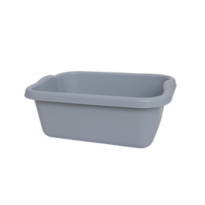 Cubo Rectangular de Plástico Gris de 10 Litros para Almacenamiento y Limpieza - Product Image 1