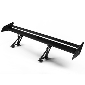 CRASTP Rear Spoiler Double <b>Deck</b> Aluminum Alloy Matte Black For Car Trunk - Product Image 5