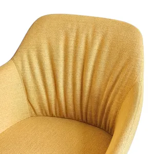 Cadeira de convidados estofada em tecido para visitantes, molde multifuncional de espuma para área de espera de madeira, com pernas fixas premium, ideal para visitantes