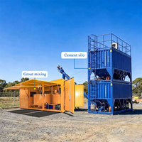 Système de silo à ciment horizontal Sddom avec centrale de mélange de coulis intégrée, ligne de production de pompe à commande PLC alimentée au diesel AU
