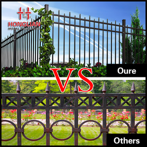 Hà Bắc tùy chỉnh sắt thép fenceing Đen palisade ống kim loại thép hàng rào tấm ngoài trời Vườn buildingsfence - Product Image 4