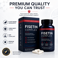Capsules de Fisetin 500mg en gros – Formule 3-en-1 Longévité (Quercétine & Resvératrol) – Supplément Végétalien Non-OGM – Prix Usine