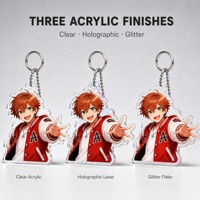 Petits porte-clés en acrylique, porte-clés en plastique anime en gros, breloques en acrylique pour cadeaux de fête, boîtes cadeaux et fournitures événementielles