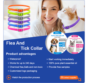 Collier <span class=keywords><strong>anti</strong></span>-puces pour <span class=keywords><strong>chien</strong></span> réglable, naturel, longue durée, protection de 8 mois - Product Image 4