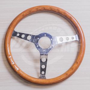 Pièces d'<span class=keywords><strong>auto</strong></span> personnalisées d'usine WZSEAHI <span class=keywords><strong>volant</strong></span> universel classique rétro en bois de noyer 380mm - Product Image 6