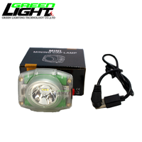 Lampe frontale minière sans fil 23000 Lux LED, lampe frontale minière IP68 rechargeable avec charge magnétique GLC-6M