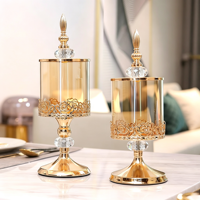 Pot à bonbons en verre cristal avec couvercle, motif rose doré en relief, boîte de rangement décorative pour la maison