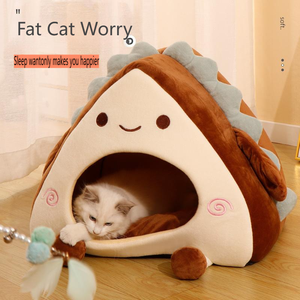 Cama para Gatos Plegable, Lavable, Ecológica y Cálida para Invierno, con Funda 100% Algodón para Mascotas Pequeñas - Product Image 4