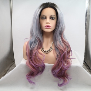 Mèches professionnelles courtes 24 pouces cheveux synthétiques crépus Curl perruques pour les femmes noires cheveux courts Non dentelle synthétique perruque Monofilament - Product Image 1