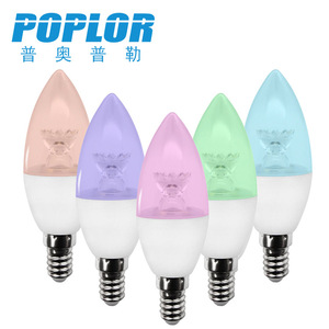 หลอดไฟอัจฉริยะ Poplor Smart LED 6W E27 ควบคุมผ่านแอพ เปลี่ยนสีได้ แสงเทียนหรี่แสงได้ RGBW - Product Image 3