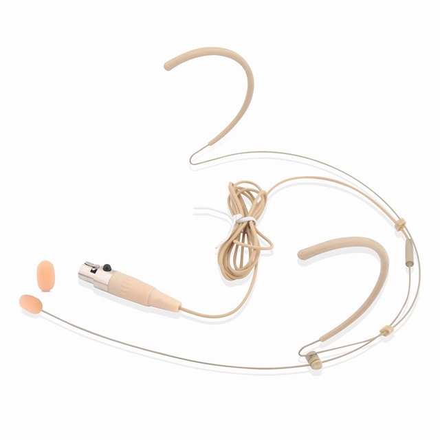 Mini XLR 3 Pin Beige Headset Microphone for AKG Samson Transmitter System