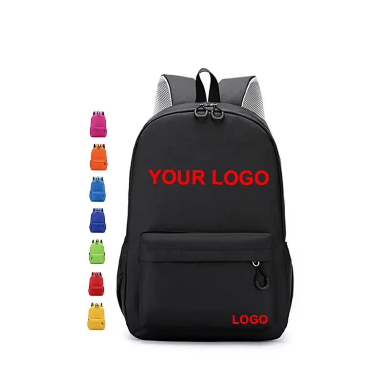 Custom Logo Black School Bag Backpack Waterproof Girls Bookbags Casual Student Backpack School Bags For Kids Backpack