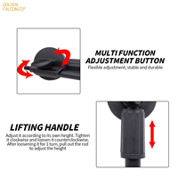 Support de microphone de scène à vis manuelle en alliage de zinc avec trépied en plastique silicone ABS pour enregistrement musical et événements en direct