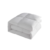 Couette de luxe pour hôtel, taille Queen, blanc pur, alternative au duvet, élégante surpiqûre en boîte, 100% coton, respirante, lavable en machine