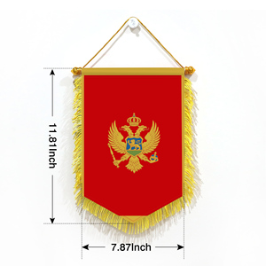 La bandiera e il Banner di Montenegro, misura 20*30cm con nappe, sono adatti per la promozione del turismo <span class=keywords><strong>Balkan</strong></span> - Product Image 1