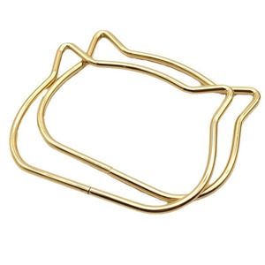 Mignon Animal métal sac à main poignée chat tête sac à main <span class=keywords><strong>boucle</strong></span> anneau sac poignée <span class=keywords><strong>ours</strong></span> tête sac poignée pour sac bricolage accessoires - Product Image 6