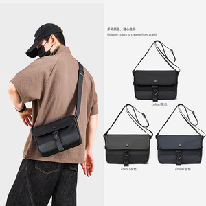Nouveau design, style urbain, sac messager classique pour homme, grande capacité, pour le travail ou les voyages, sac bandoulière à rabat. - Product Image 4