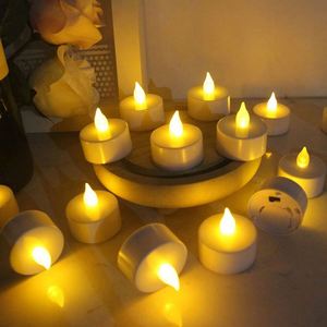 Bougies LED en gros pour Noël, à piles, électriques, sans flamme, réalistes, lumineuses, mini-bougies en plastique, bougies LED chauffe-plat, cadeau en coffret rigide - Product Image 1