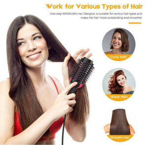 Hottest 110v -240v Portable Hot Air Brush Blow <b>Hair</b> <b>Dryer</b> Styler Volumizer One Step <b>Hair</b> <b>Dryer</b> Brush - Product Image 4