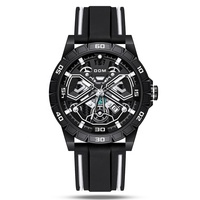 Jam Tangan Fashion Mewah untuk Pria Tali Silikon Produk Promosi Modern Multifungsi Jam Tangan Quartz Baru