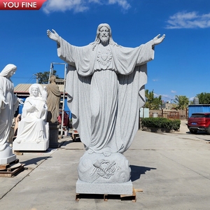 Grande sculpture extérieure Jésus Sculpture en marbre Monument - Product Image 1