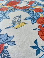 Tapis de Mahjong Floral et Oiseaux de 31,5 pouces, Motif Rose Vintage en Osier, Tapis de Jeu Antidérapant pour Poker et Soirées de Jeu en Famille