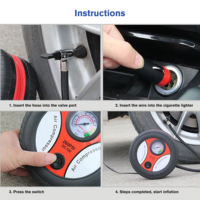 Compresseur d'air électrique portable 12V 150 PSI pour pneus de voiture, gonfleur numérique rapide pour véhicules