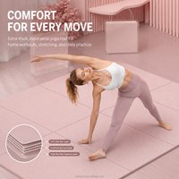 Tapete de Yoga de TPE con Diseño Plegable, Ligero, Portátil, Antideslizante e Impermeable, Personalizado con Impresión, para Pilates, Viajes, Gimnasio, Fitness en Casa