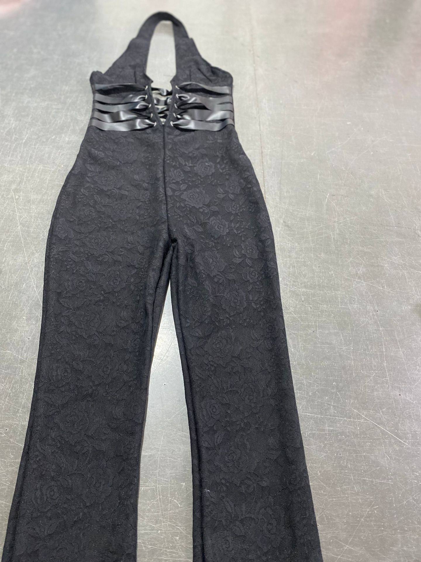 Z1205JPRP01 Black jumpsuit