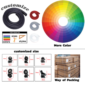 Karet EPDM Hitam untuk Pelindung Tepi Pintu Mobil, Strip Penahan Cuaca, Pelindung Trim Pintu dengan Pemotongan & Pengelasan Khusus - Product Image 4