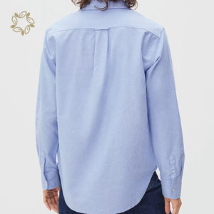 Camicetta sostenibile in cotone biologico camicie da <span class=keywords><strong>donna</strong></span> a maniche lunghe <span class=keywords><strong>camicette</strong></span> da <span class=keywords><strong>donna</strong></span> camicia abbottonata da <span class=keywords><strong>donna</strong></span> - Product Image 3
