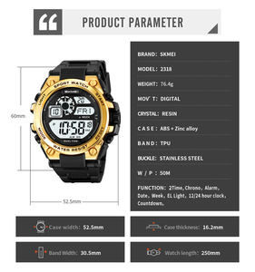 Montre de sport numérique SKMEI 2318 pour l'escalade, la course à pied et le fitness, avec options de couleurs, résistante à l'<span class=keywords><strong>eau</strong></span> 50 m - Product Image 6