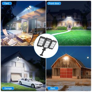 3 đầu năng lượng mặt trời tường ánh sáng ngoài trời Led cảm biến chuyển động IP65 không thấm nước an ninh không dây ABS vườn đèn - Product Image 6