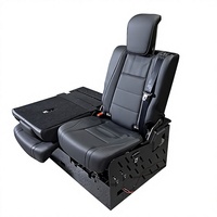 Lit double électrique en cuir Nappa imperméable de luxe LXRV pour camping-car/van/autocaravane/minibus/caravane/MPV