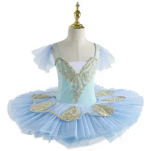 ใหม่สีขาว Swan Lake ชุดบัลเล่ต์เด็กชุด Ballerina สาวมืออาชีพ Tutu ชุดเด็ก Dancewear