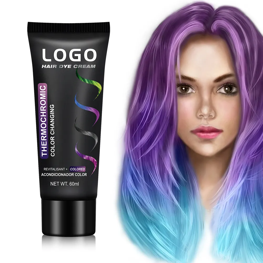 high quality customization private label manufacturer OEM/ODM color changing heat sensitive for women hair dye all colors