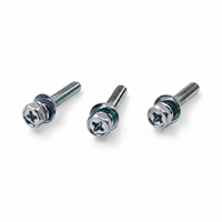 Vis SEMS à tête hexagonale en acier au carbone zingué bleu, à empreinte Phillips, avec ressort et rondelle plate, pour l'électronique, usine OEM