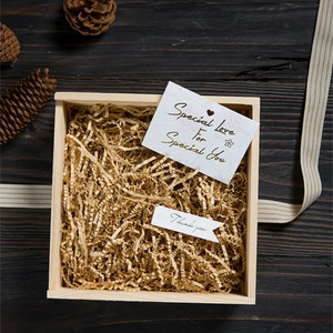 Square Wooden <b>Gift</b> <b>Box</b> Natural Wood Color Pine Handmade For Ceremonial Holiday Birthday Packaging - Product Image 3