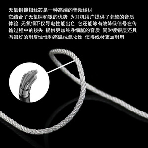 Cable de audio trenzado de 8 hilos de cobre sin oxígeno, chapado en plata, tipo C, 1.2M, cable de repuesto para auriculares HIFI, macho a macho - Product Image 5