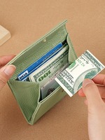 Dompet Wanita Kulit Asli Modis Dompet Wanita Kulit Sapi Dompet Pendek Kulit Asli Kapasitas Besar Tempat Kartu ID Tempat Kartu Kredit