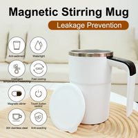 Mug à café intelligent électrique portable en acier inoxydable de 380 ml, auto-rotatif, auto-mélangeur, poignée ergonomique, thermos, tasse de bureau, sous vide