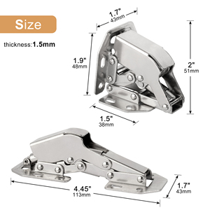 4 inch sắt thủy lực mềm đóng giấu bản lề 90 độ cho tủ bếp cửa vô hình ếch bản lề đồ nội thất phần cứng - Product Image 3