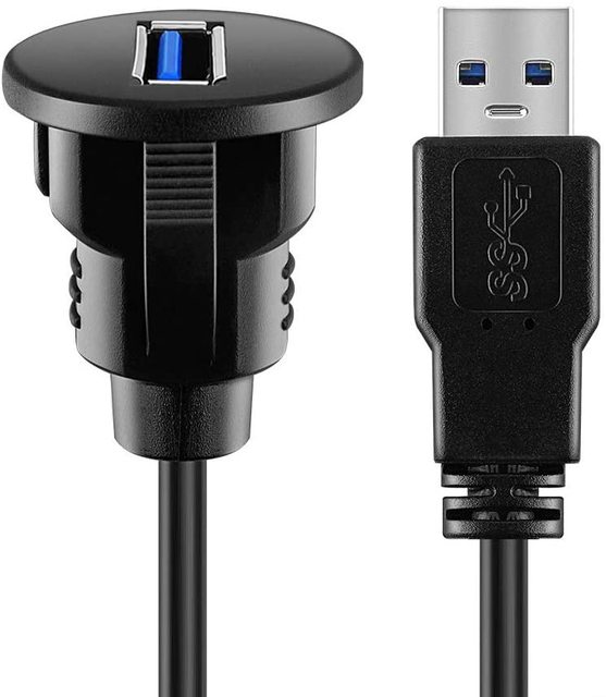 Bofan High Quality IP67 IP68  Waterproof Male to Female Panel Mount Micro B 5 Pin Usb Female Cable