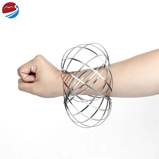 Latest Stainless Steel Mesh Gothic Hand Ring Bracelet Decompression Color 3D Spring
