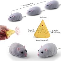 Souris télécommandée infrarouge 4 canaux en peluche avec contrôleur en forme de fromage, jouet RC miniature pour enfants