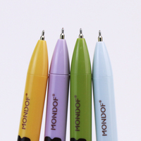 Stylos à encre semi-gel hybrides en plastique 0,7 mm avec logo personnalisé, motif ours panda rotatif de dessin animé, pour fournitures scolaires