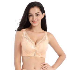Reggiseno a Coppa Grande con Bottoni Frontali, Senza Ferretto, Effetto Push-up, Intimo Invisibile in Pizzo - Product Image 1