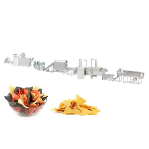 Tomato-flavored deep-fried chips snack machine tortilla chips production plant extrusion drying and seasoning equipment