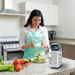 Râpe à 6 faces en acier inoxydable antiadhésive avec boîte, compatible lave-vaisselle et four, pour couper le fromage et les légumes - Product Image 2